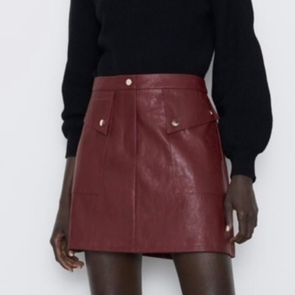 Zara Faux Leather Skirt